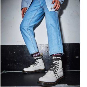 Dr. Martens 1460 Laced 8 Eye Ski Hook Boots White EU37 US6L UK4